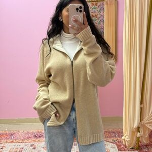 Timberland Lambs Wool Zip Up Sweater Size Men's Large